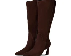 Boots|Boots|Naturalizer Emily Wide Calf Knee High Boots Chocolate Bar Brown Leather