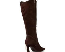 Boots|Boots|Naturalizer Emily Wide Calf Knee High Boots Chocolate Bar Brown Leather