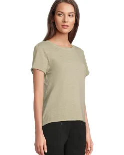 Elliott Lauren Enzyme Wash Jersey - Short Sleeve Crew Neck Tee Thyme