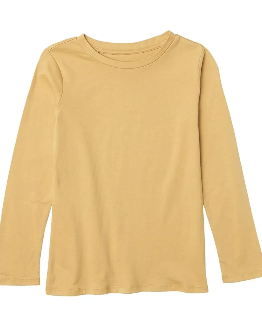 #4kids Essential Long Sleeve T-Shirt (Little Kids/Big Kids) Camel New