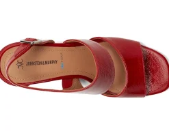 Johnston & Murphy Heels|Sandals<Everly Asymmetrical Sandal Red
