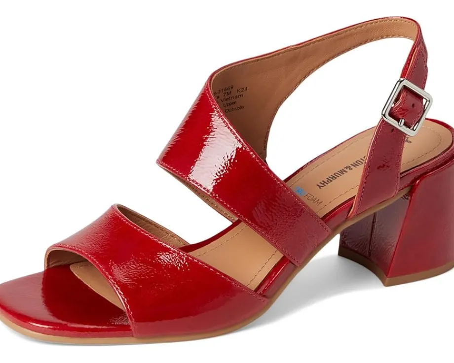 Johnston & Murphy Heels|Sandals<Everly Asymmetrical Sandal Red