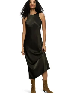 Dresses|Dresses|Sanctuary Everyday Satin Dress Black Olive