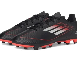 Shoes|Shoes|adidas Kids F50 Club Firm Ground/Multi Ground Soccer Cleats (Little Kid/Big Kid) Black/Iron Metallic/Lucid Red