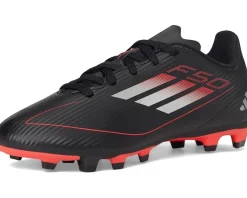 Shoes|Shoes|adidas Kids F50 Club Firm Ground/Multi Ground Soccer Cleats (Little Kid/Big Kid) Black/Iron Metallic/Lucid Red