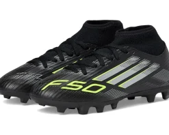 Shoes|Shoes|adidas Kids F50 Club Firm Ground/Multi Ground Cleats (Little Kid/Big Kid) Black/Iron Metallic/Lucid Lemon
