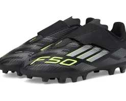 adidas Kids F50 Club Firm/Multi Ground Cleats (Toddler/Little Kid/Big Kid) Black/Iron Metallic/Lucid Lemon Best