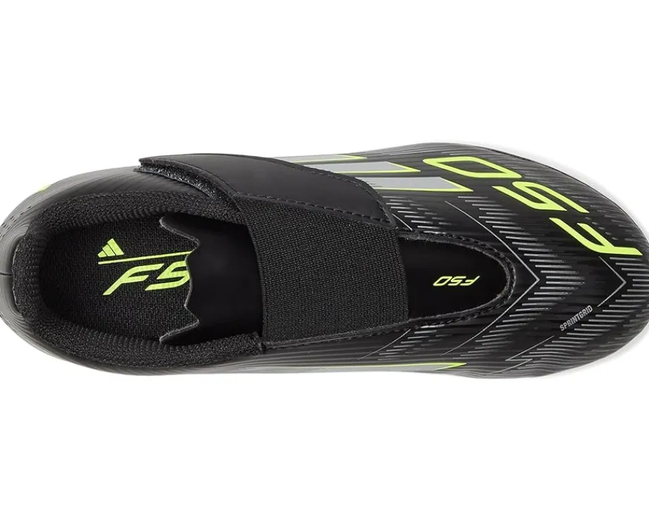 adidas Kids F50 Club Firm/Multi Ground Cleats (Toddler/Little Kid/Big Kid) Black/Iron Metallic/Lucid Lemon Best