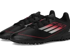 adidas Kids F50 Club Turf Soccer Cleats (Little Kid/Big Kid) Black/Iron Metallic/Lucid Red Online