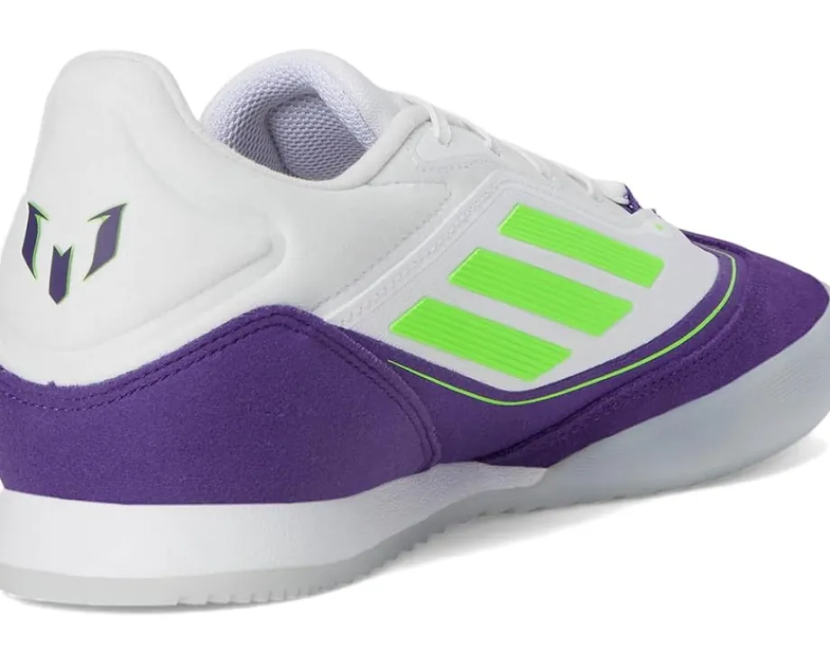 adidas F50 Freestyle 24 Messi Indoor Soccer Cleats White/Lucid Lemon/Unity Purple New