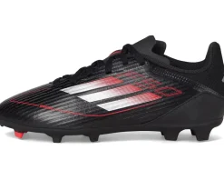 adidas Kids Shoes|Shoes<F50 League Firm Ground/Multi Ground Soccer Cleats (Little Kid/Big Kid) Black/Iron Metallic/Lucid Red