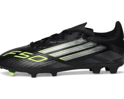 adidas Kids Shoes|Shoes<F50 League Firm Ground/Multi Ground Cleats (Little Kid/Big Kid) Black/Iron Metallic/Lucid Lemon