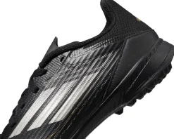 adidas Kids F50 League Turf J (Little Kid/Big Kid) Black/Iron Metallic/Gold Metallic
