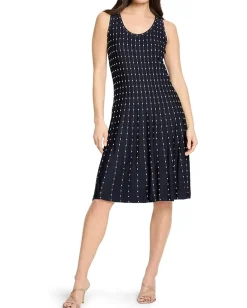 NIC+ZOE Dresses|Dresses<Falling Dot Twirl Dress Indigo Multi