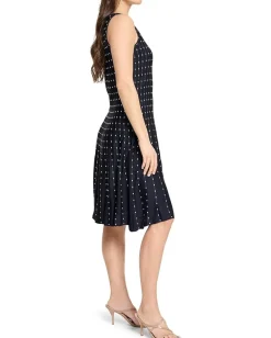 NIC+ZOE Dresses|Dresses<Falling Dot Twirl Dress Indigo Multi