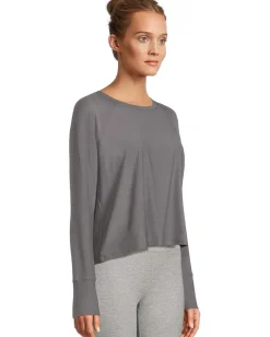 Activewear|Shirts & Tops|Beyond Yoga Featherweight Daydreamer Pullover True Gray Heather