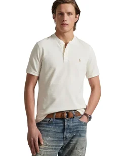 Activewear|T-Shirts|Polo Ralph Lauren Featherweight Mesh Henley Pale Cream