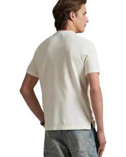 Activewear|T-Shirts|Polo Ralph Lauren Featherweight Mesh Henley Pale Cream