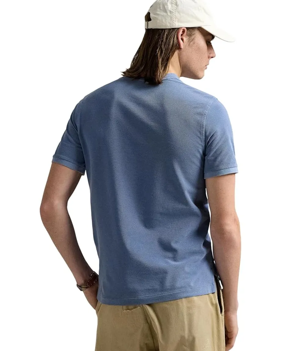 Activewear|T-Shirts|Polo Ralph Lauren Featherweight Mesh Henley Capri Blue