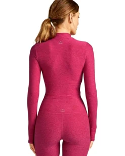 Activewear|Shirts & Tops|Beyond Yoga Featherweight Moving On Cropped Pullover Cranberry Heather