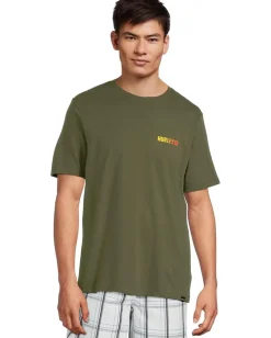 Activewear|T-Shirts|Hurley Fern Gradient Short Sleeve Charcoal Fern