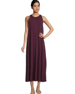 Eileen Fisher Dresses|Dresses<Fine Stretch Jersey Knit Maxi Dress Blackberry