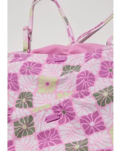 Roxy Kids Floral Check Bikini Set (Big Kid) Purple Discount