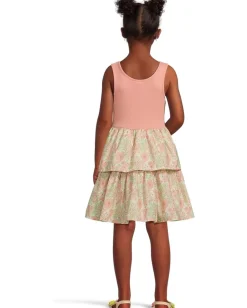 Clothing|Janie and Jack Floral Mixed Media Dress (Toddler/Little Kid/Big Kid) Multicolor