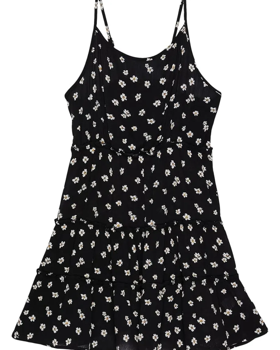 Vintage Havana Kids Clothing<Floral Ruffle Dress (Little Kids/Big Kids) Black