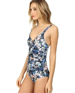 Badgley Mischka Swimwear|Swimsuits & Cover-Ups<Floriana U-Wire Mio w/ Princess Seams Multi