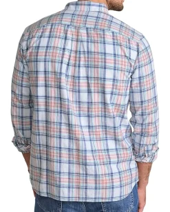 Vineyard Vines Folly Beach Plaid Island Slub Shirt Peaches/Cream Discount