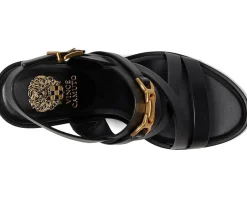 Women Vince Camuto Frena Banded Buckle High Heel Sandals