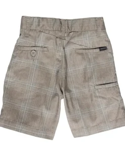 Volcom Kids Clothing<Frickin Plaid Chino Short (Toddler/Little Kids) Light Brown Heather