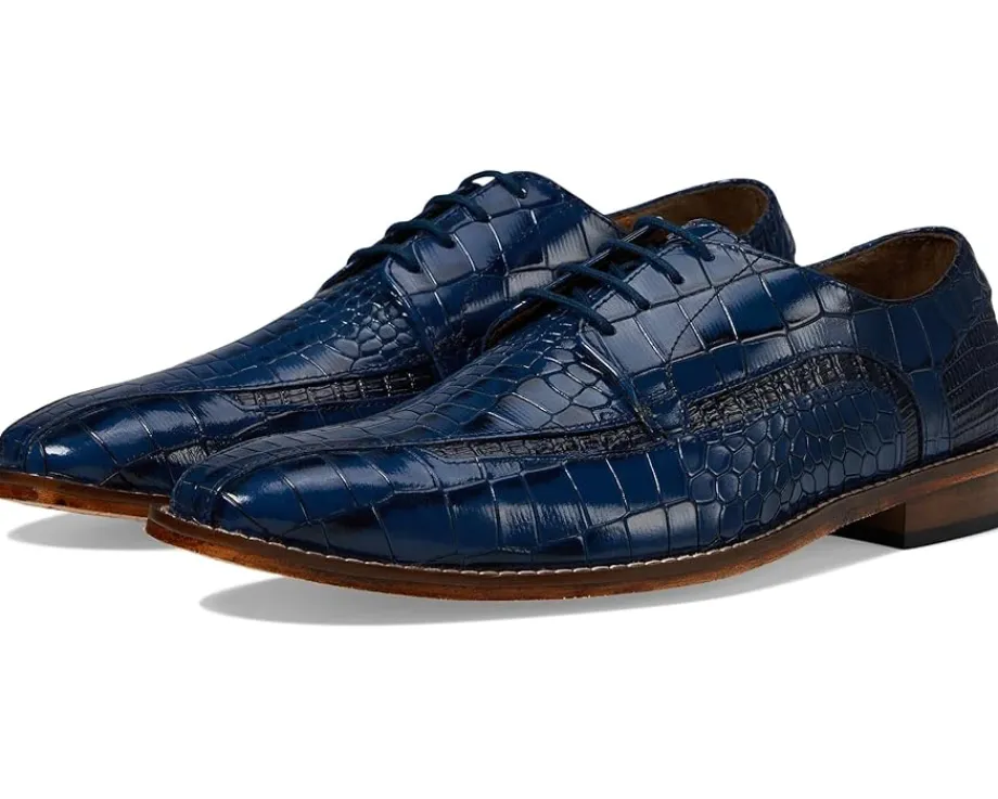 Stacy Adams Gabardo Bike Toe Lace-Up Blue Outlet