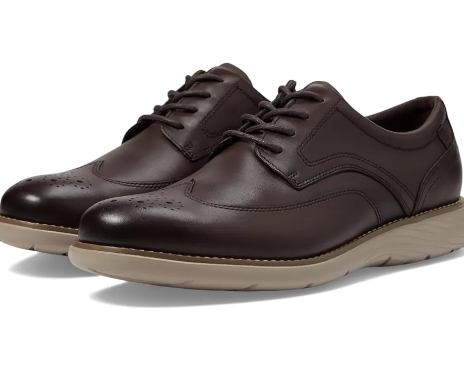 Rockport Oxfords|Oxfords<Garett Wing Tip Dark Brown