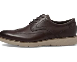 Rockport Oxfords|Oxfords<Garett Wing Tip Dark Brown