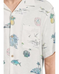 Vineyard Vines Activewear<Gasparilla Icons Short Sleeve Cabana Shirt White Cap