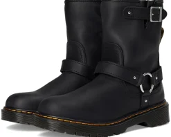 Dr. Martens Kid's Collection Genaya Rigger Boots (Big Kid) Black Best