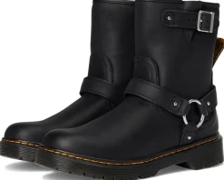 Dr. Martens Kid's Collection Genaya Rigger Boots (Little Kid/Big Kid) Black Sale
