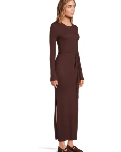 Dresses|Dresses|Splendid Georgie Maxi Sweater Dress Dark Saddle