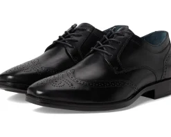 Oxfords|Oxfords|Johnston & Murphy Gibbons Wingtip Black Full Grain