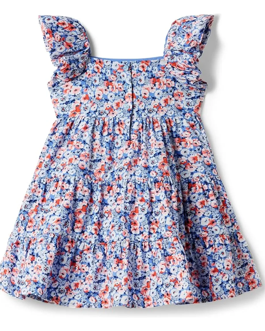 Janie and Jack Clothing<Girls Ditsy Floral Dress (Toddler/Little Kid/Big Kid) Multicolor