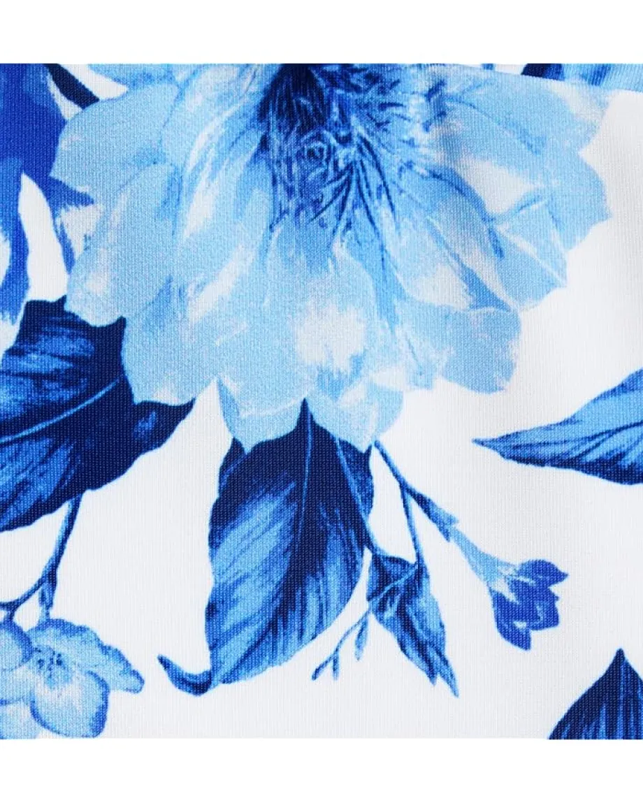 Clothing|Janie and Jack Girls Floral Onepiece (Toddler/Little Kid/Big Kid) Blue