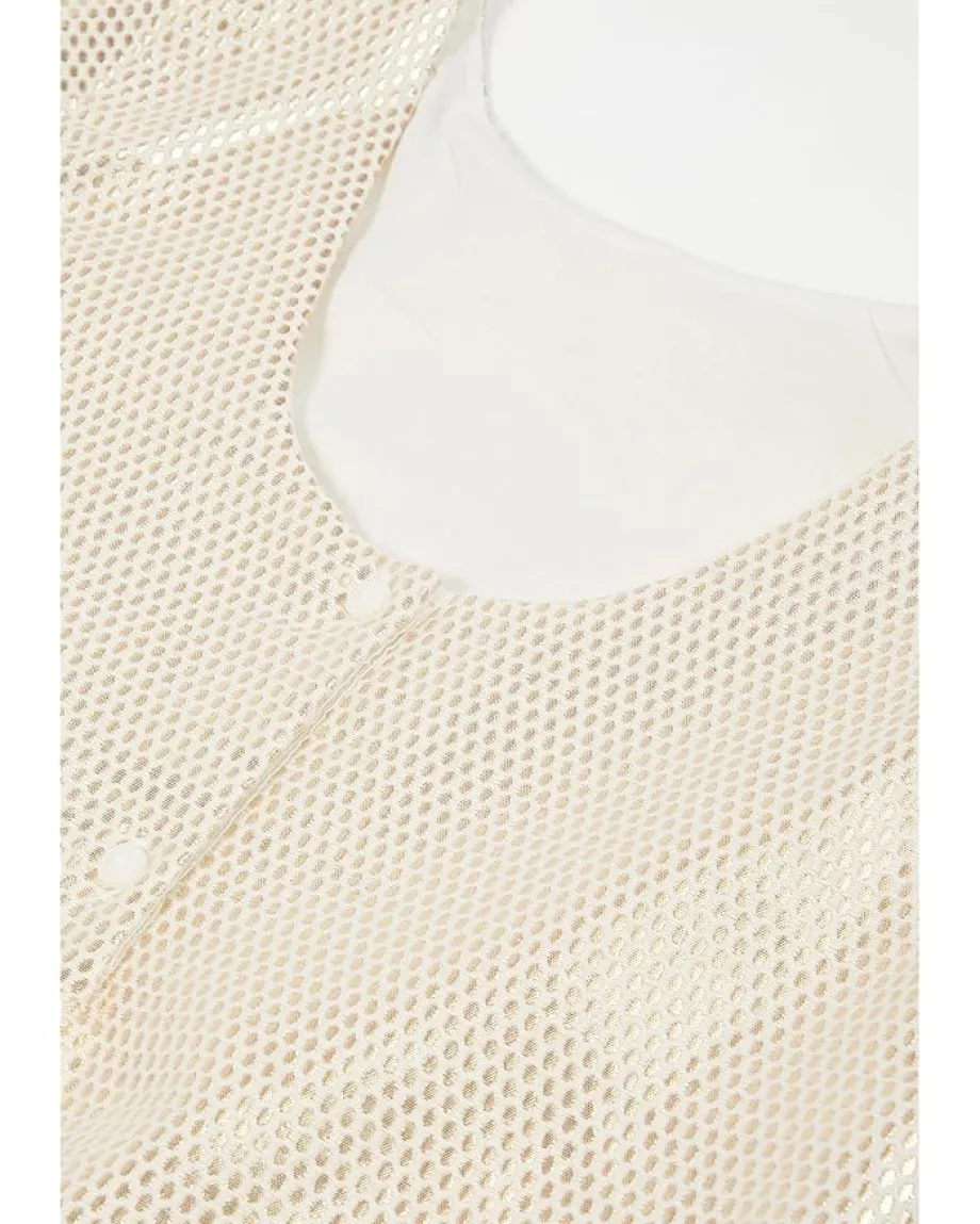 Clothing|Janie and Jack Gold Jacquard Dress (Toddler/Little Kid/Big Kid) Gray