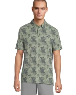 adidas Golf Activewear<Go-To Printed Golf Polo Shirt Silver Green S23/Collegiate Navy