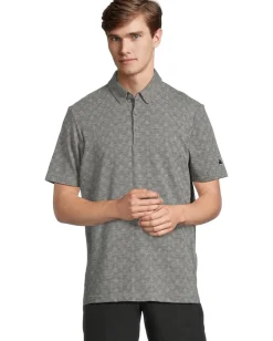 adidas Golf Activewear<Go-To Printed Stripe Golf Polo Shirt Grey Three Melange/Black