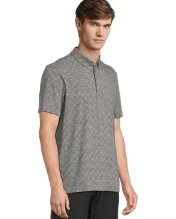 adidas Golf Activewear<Go-To Printed Stripe Golf Polo Shirt Grey Three Melange/Black