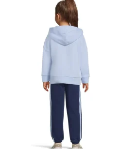 adidas Kids Clothing<Graphic Hooded Pullover Joggger Set (Toddler/Little Kid) Glow Blue
