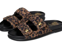 Vince Camuto Sandals|Sandals<Graysin Quilted Double Band Slide Sandals Camel