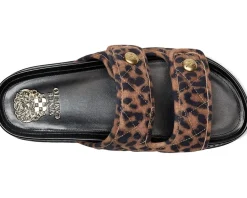 Vince Camuto Sandals|Sandals<Graysin Quilted Double Band Slide Sandals Camel